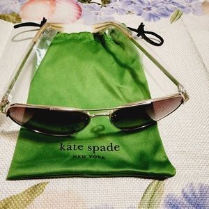 NEW Kate Spade Emma Line Sunglasses Gold